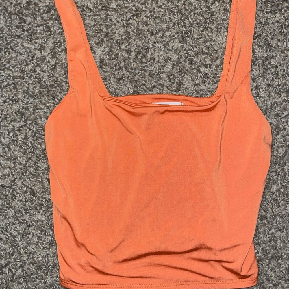 Chic Orange Crop Top for Women